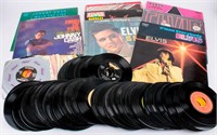 Large Lot 45 & 78 RMP Vinyl Records Elvis + 1970s