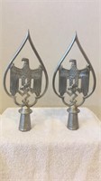 2 WWII German Pole Finials