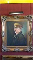 Replica Hitler Oil Painting in Lighted Frame