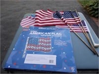 American Flag Lot w/ Lighted Flag - Lights Up