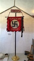 Replica Nazi Party Banner with Stand