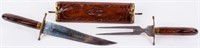 Vintage India Carving / Cutlery Set, Wood Case