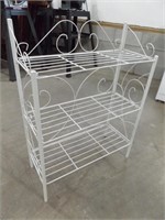 SMALL WHITE BAKERS RACK IS 31" X 23" X 9"