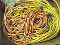 TWO(2) LONG EXTENSION CORDS~ YELLOW HEAVY DUTY