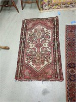 Vintage Oriental Rug 45 Inches By 28 Inches