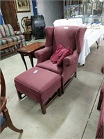 Clayton Marcus Wing-back Chair With Ottoman