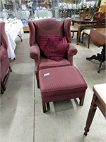 Clayton Marcus Wing-back Chair With Ottoman