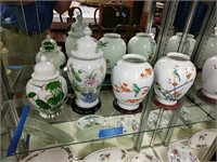 Pair Of Oriental Ginger Jars And Vases As Shown