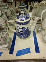 Blue Willow Teapot With Lid