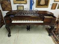 Early Victorian Piano On Cabriole Legs By
