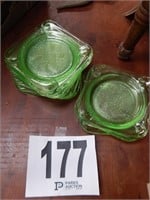 GREEN GLASS COASTERS