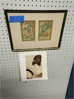 Japanese Print With Sotheby's Catalog