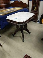 Fancy Victorian Marble Top Console Table