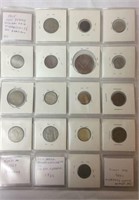 Full Sheet 20 Foreign Coins