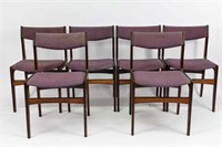 (6) ROSEWOOD DINING CHAIRS DENMARK 1950'S