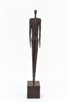 AFTER ALBERTO GIACOMETTI METAL SCULPTURE OF MAN