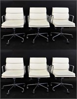 SET (6) EAMES SOFTPAD STYLE ARMCHAIRS