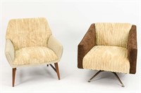 (2) MID-CENTURY LOUNGE CHAIRS