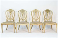 (4) ANTIQUE PAINTED CHAIRS