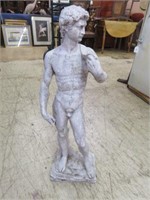 PAINTED OUTDOOR ROMAN STATUE 33"T