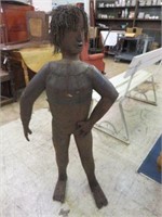 CAST IRON FOLK ART STATUE 46"T