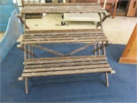 PRIMITIVE SHABBY CHIC PLANT STAND 34"T X 42.5'W X