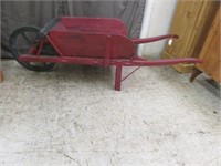 PAINTED 19TH CENTURY PRIMITIVE WHEELBARROW