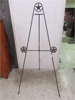 PRIMITIVE WROUGHT IRON TEXAS STAR EASEL 69.5"T X