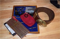 Replica Civil War Belt & Buckle & Eyeglass Kit