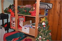 Lot-Contents of Shelves(Christmas Decor,