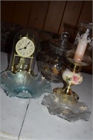 Lot-Glass Cookie Jar,  Anniversary Clock,