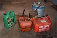 Lot-4 Metal Gas Can, Quaker State 10w30 Motor Oil