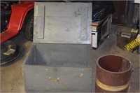 Wood Storage Box (12"H x 24"Lx18"D)& Coil of Alum