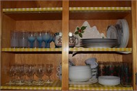 Contents of Shelves(X-Mas Dishes, Misc. Glassware)