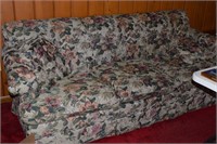 Floral Sofa (80") with Chair (Good Condition)