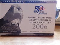 2006 5-Coin US Mint 50 State Qtrs Silver Proof Set