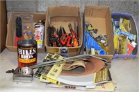 Lot-5 Boxes(Cutters,Sockets,Hinges,Screws,
