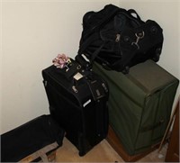 7 ASSORTED SUITCASES AND LUGGAGE