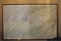 MAP IN RELIEF OF THE EAST TENNESSEE VALLEY AND