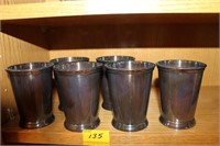6 INTERNATIONAL SILVER CO. PLATED TUMBLERS