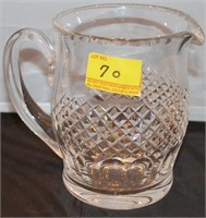 6" CUT CRYSTAL MILK PITCHER