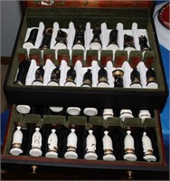 CHESS SET - OTTOMAN STYLE CHESS PIECES MARBLE
