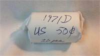 1971 D Fifty Cent UNITED STATES Coins 20 Pcs