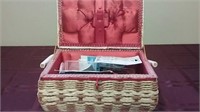 Vintage Sewing Box With Contents