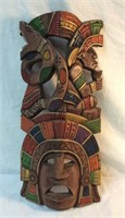 Ornate Colourful Aztec Totem Mask 8x15