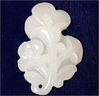 Hand Carved White Jade Flower