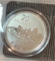 2012 CANADA 999 Silver $20 Coin
