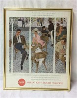 Framed Vintage COCA-COLA Magazine Advertisement