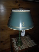 TABLE LAMP - GREEN BASE, GREEN SHADE