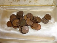 COINS - LOT OF 40+ CANADIAN PENNIES